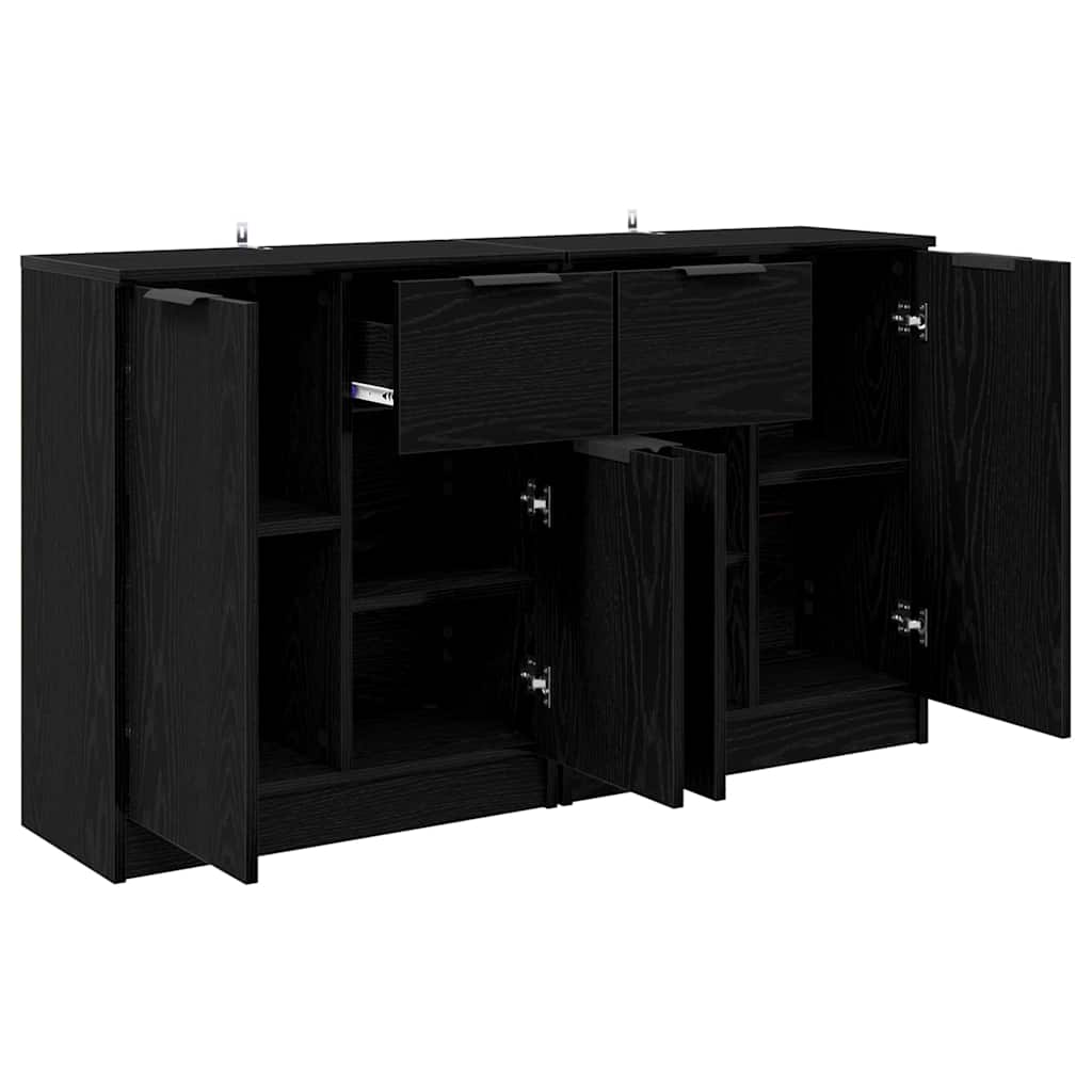 vidaXL Παραδοσιακά Πλευρικά Έπιπλα 2 pcs Μαύρη Οξυά 60 x 30 x 70 εκ.