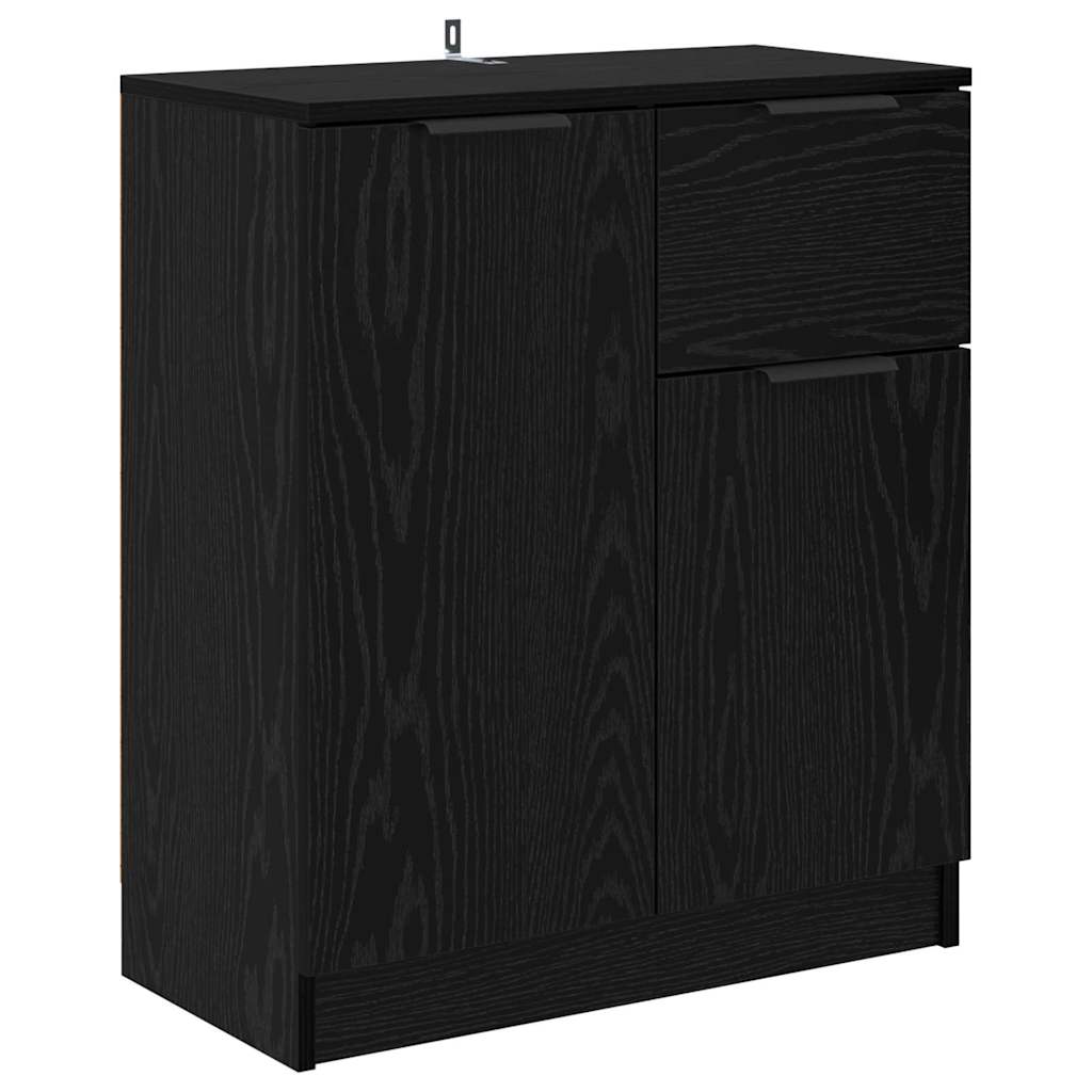 vidaXL Παραδοσιακά Πλευρικά Έπιπλα 2 pcs Μαύρη Οξυά 60 x 30 x 70 εκ.