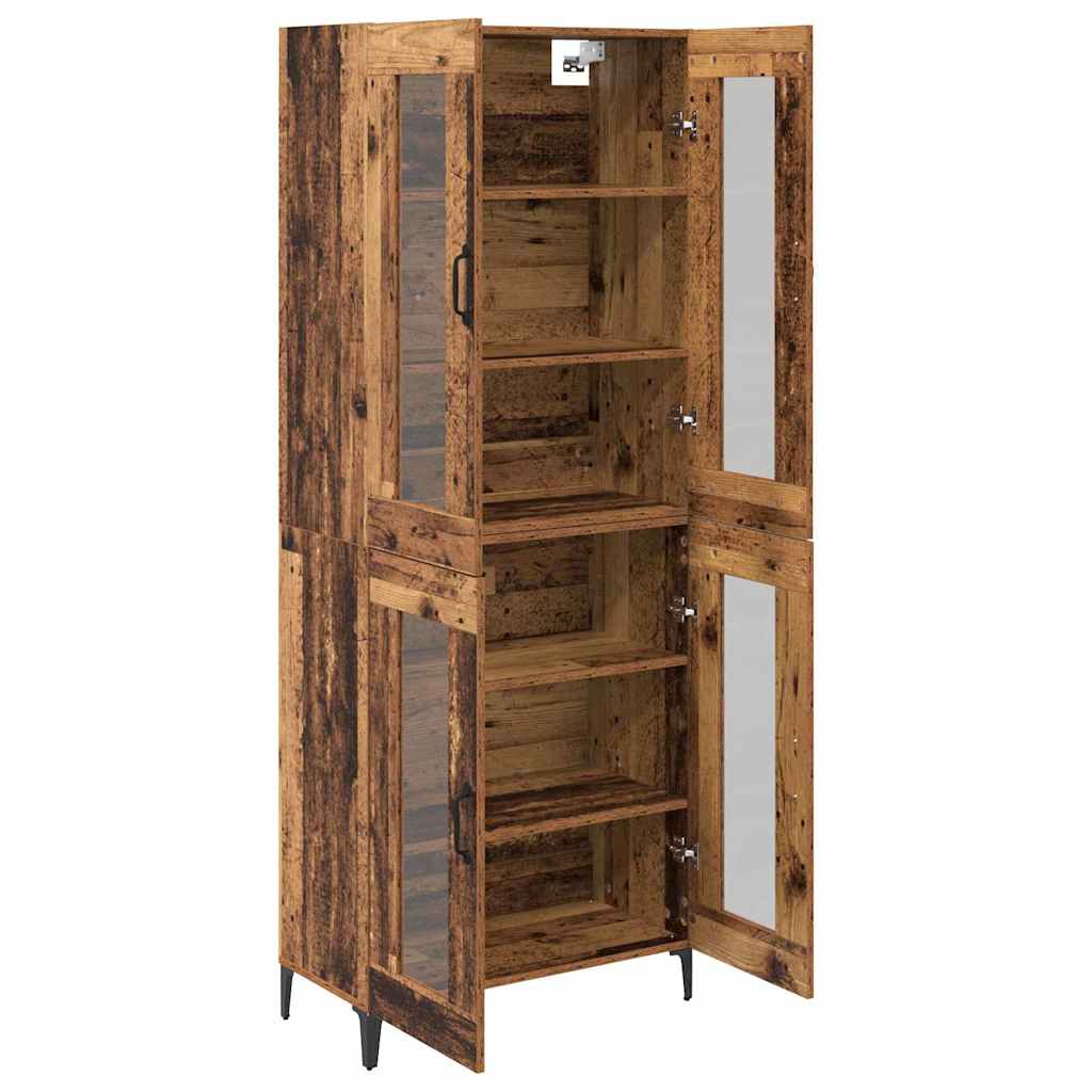vidaXL Highboard Παλιό Ξύλο 69,5 x 34 x 180 εκ. Επεξεργασμένο ξύλο
