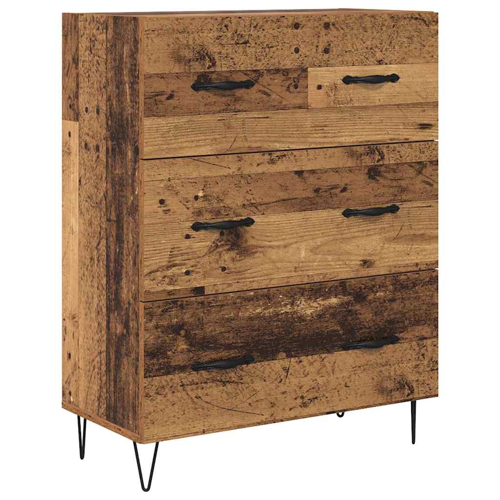 vidaXL Highboard Παλιό Ξύλο 69,5 x 34 x 180 εκ. Επεξεργασμένο Ξύλο