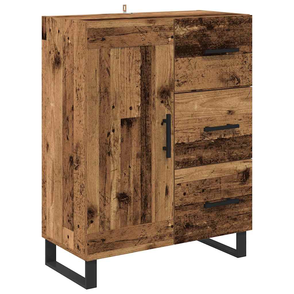 vidaXL Highboard Παλιό ξύλο 69,5 x 34 x 180 εκ. Επεξεργασμένο ξύλο