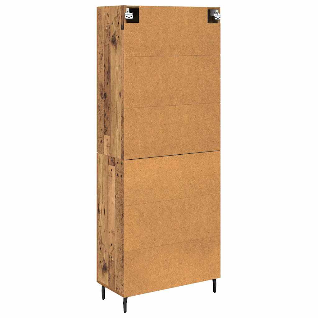 vidaXL Highboard με συρτάρι 2 pcs Παλιό ξύλο Επεξεργασμένο ξύλο