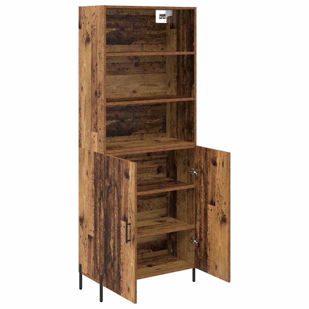 vidaXL Highboard Παλιό Ξύλο 69,5 x 32,5 x 180 εκ Επεξεργασμένο ξύλο