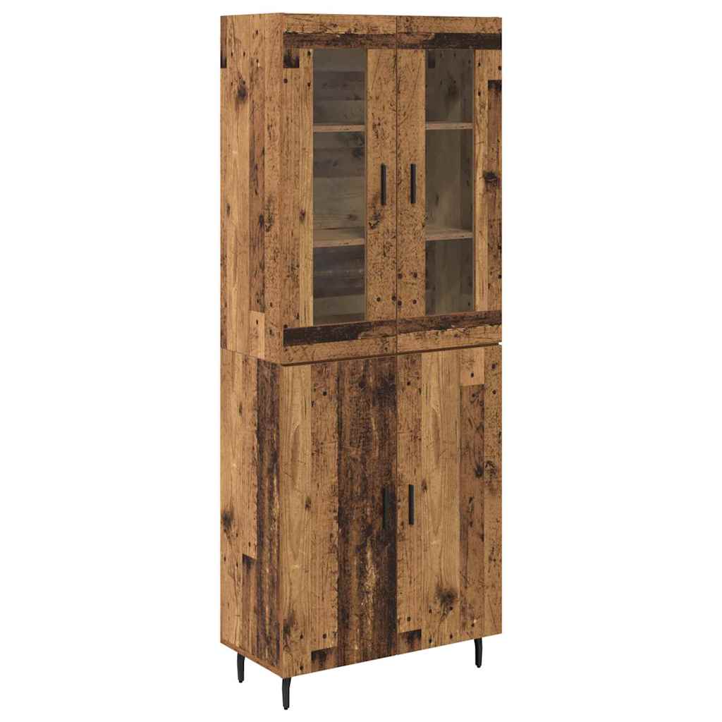 vidaXL Highboard 2 pcs Παλιό Ξύλο Επεξεργασμένο ξύλο