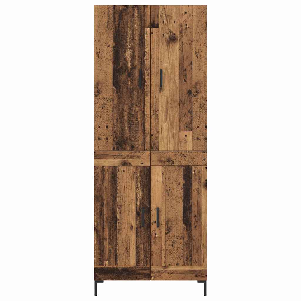 vidaXL Highboard Παλιό Ξύλο 69,5 x 34 x 180 εκ. Επεξεργασμένο ξύλο
