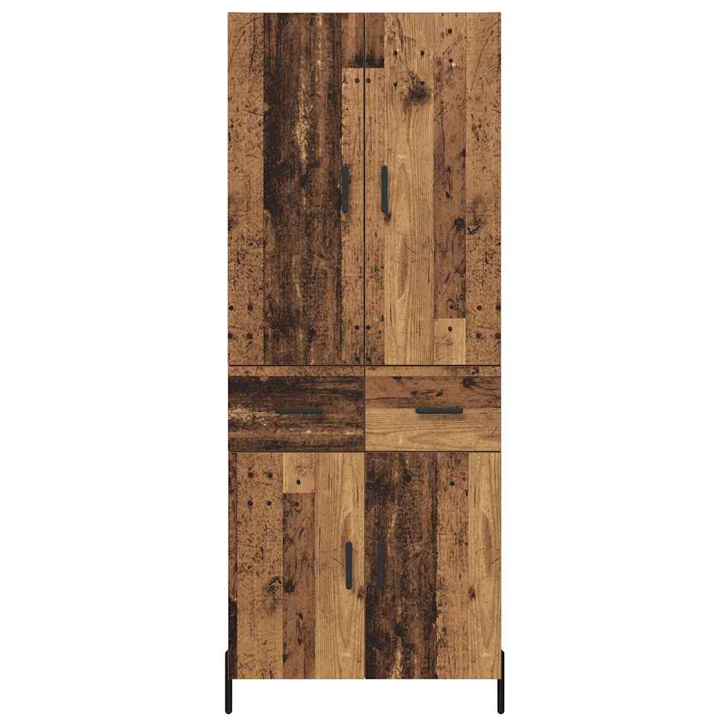 vidaXL Highboard Παλιό Ξύλο 69,5 x 34 x 180 εκ. Επεξεργασμένο ξύλο