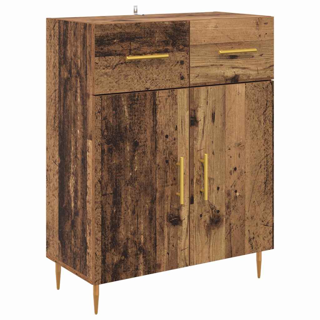 vidaXL Highboard Παλιό ξύλο 69,5 x 34 x 180 εκ. Επεξεργασμένο ξύλο
