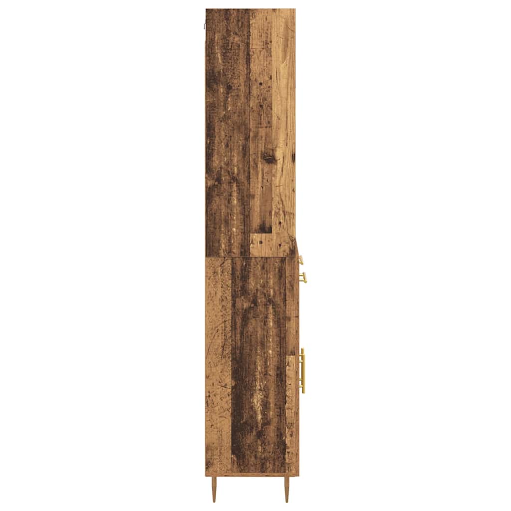 vidaXL Highboard Παλιό ξύλο 69,5 x 34 x 180 εκ. Επεξεργασμένο ξύλο