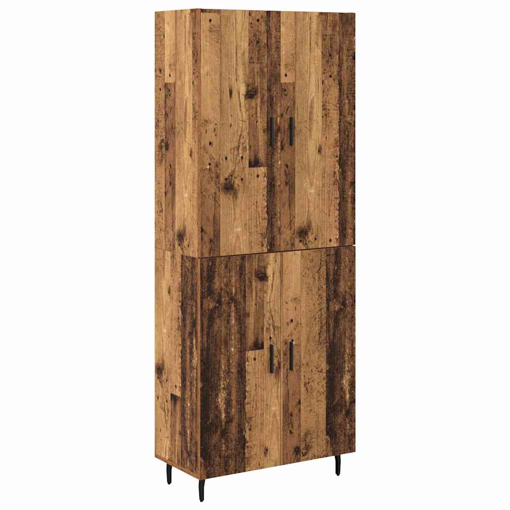 vidaXL Highboard 2 pcs Παλιό Ξύλο Επεξεργασμένο ξύλο