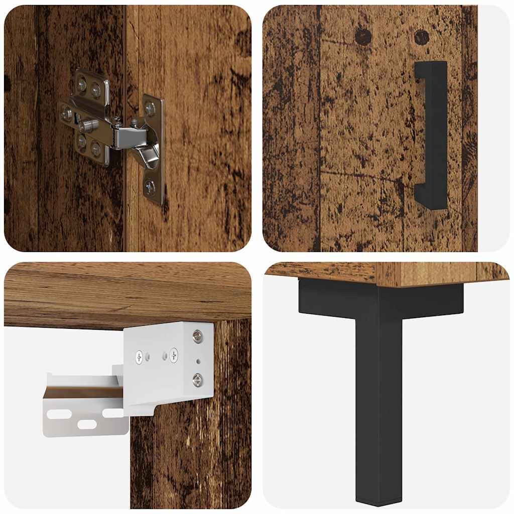 vidaXL Highboard 2 pcs Παλιό Ξύλο Επεξεργασμένο ξύλο