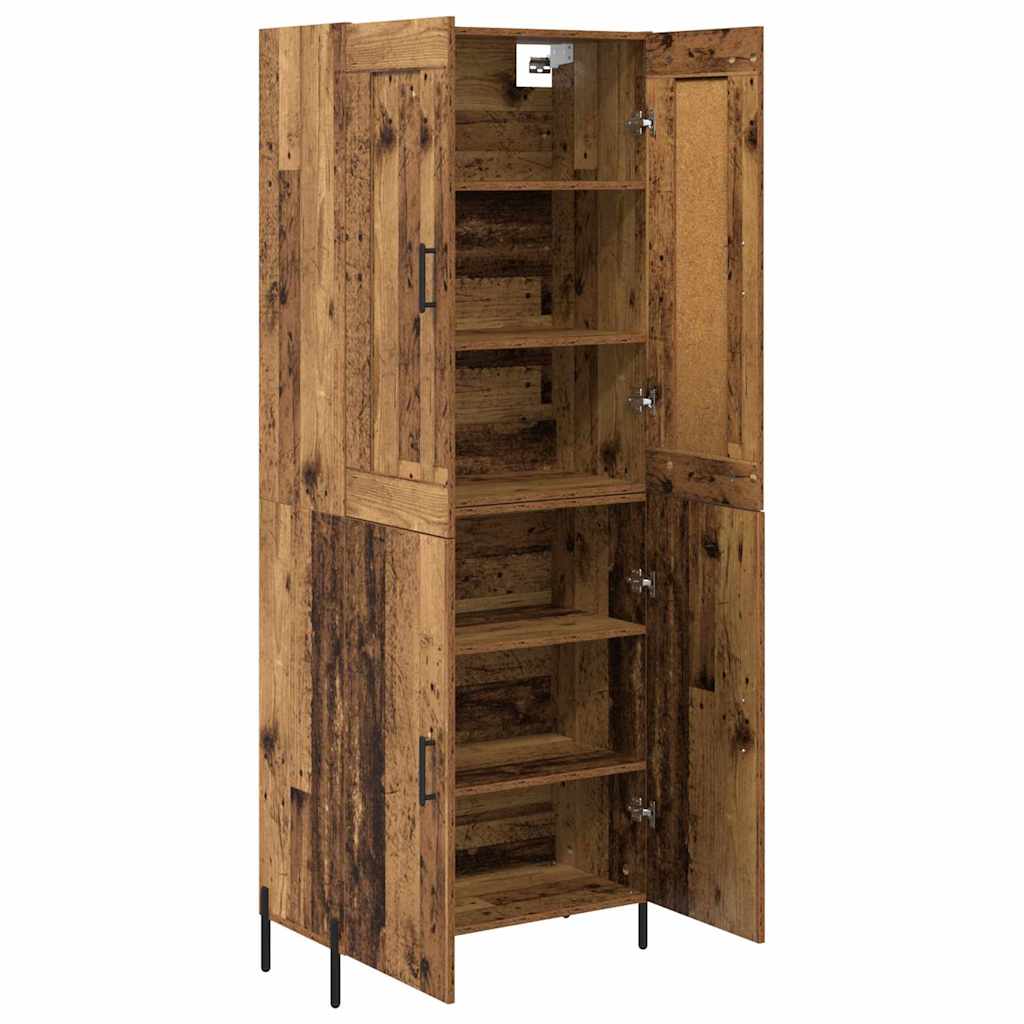 vidaXL Highboard 2 τμχ. Παλιό Ξύλο 69,5 x 34 x 180 εκ.
