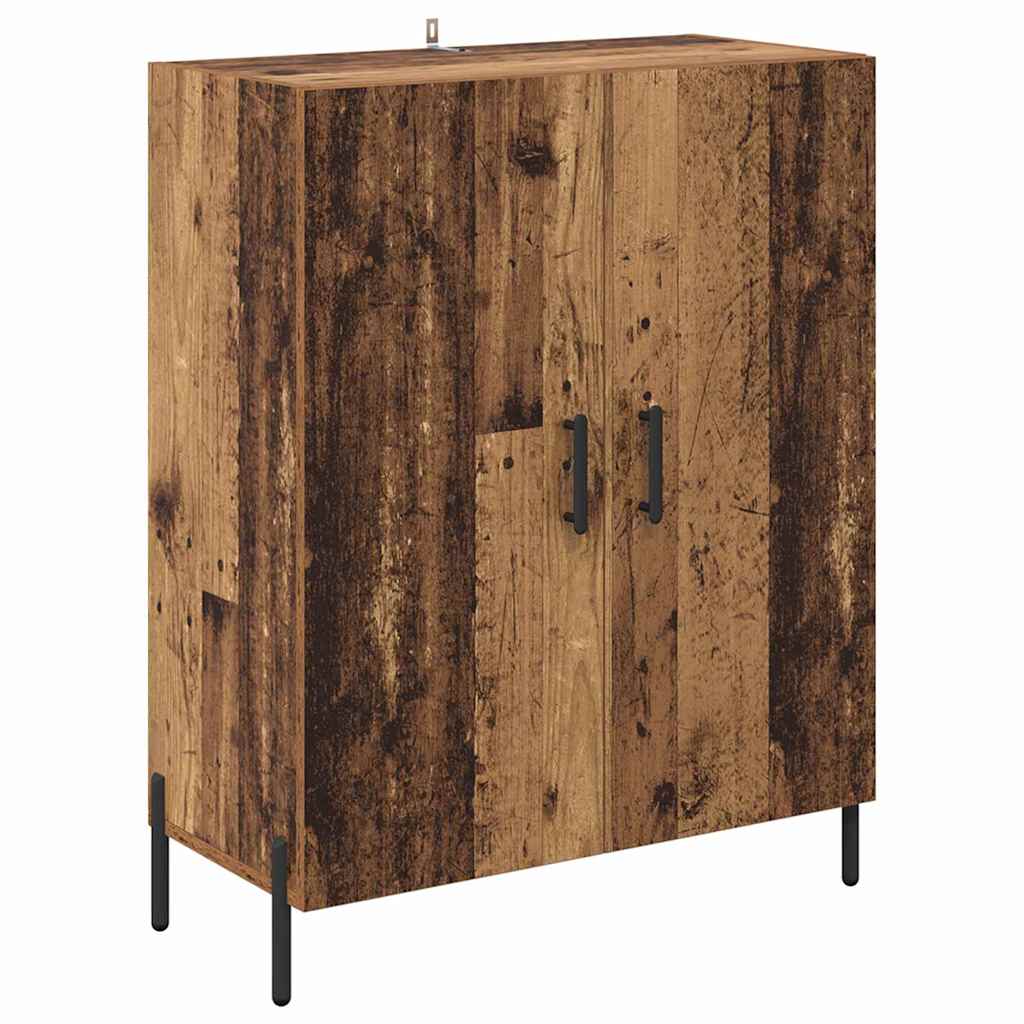 vidaXL Highboard 2 τμχ. Παλιό Ξύλο 69,5 x 34 x 180 εκ.