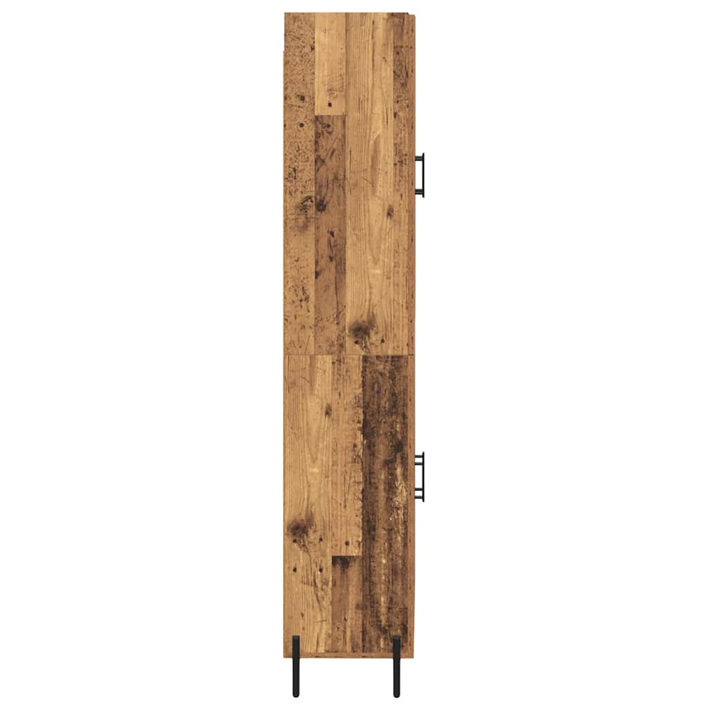 vidaXL Highboard 2 τμχ. Παλιό Ξύλο 69,5 x 34 x 180 εκ.