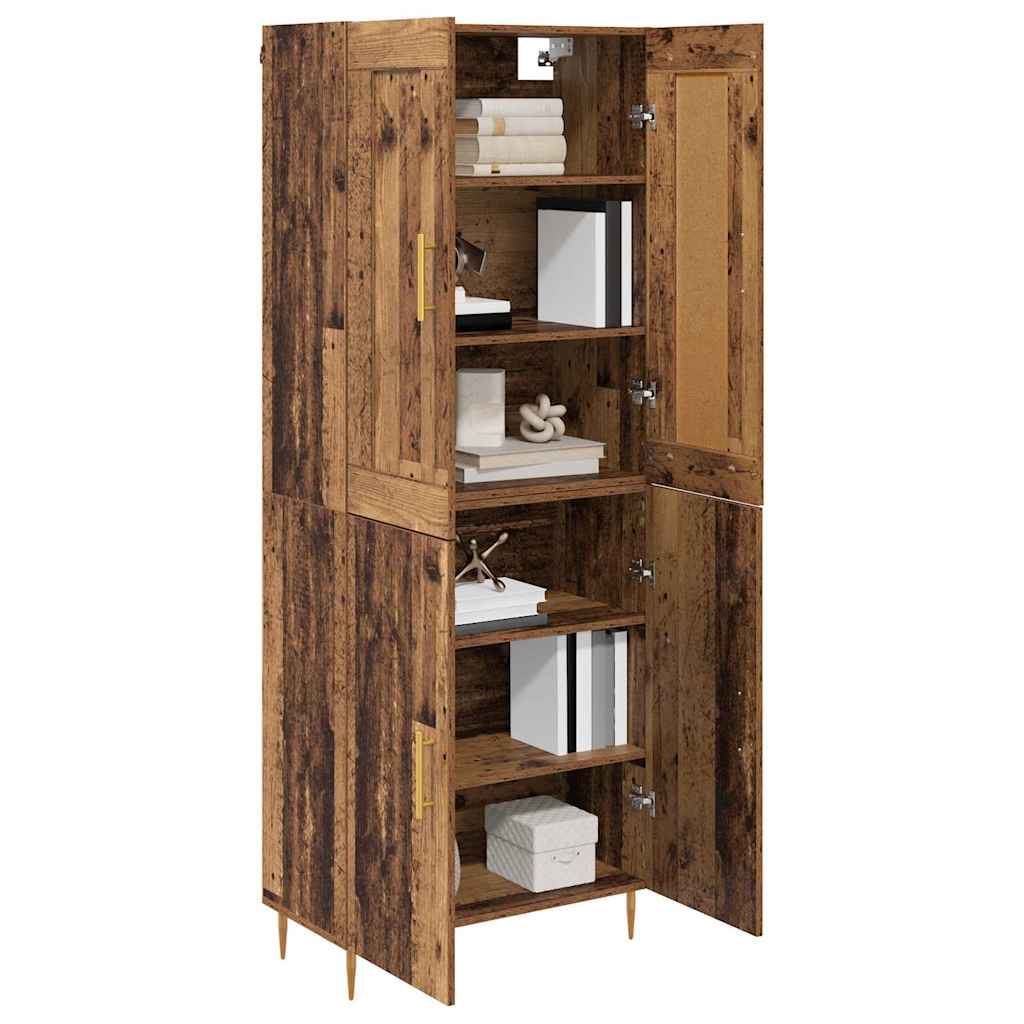 Highboard Παλιό Ξύλο 69,5 x 34 x 180 εκ. Επεξεργασμένο ξύλο