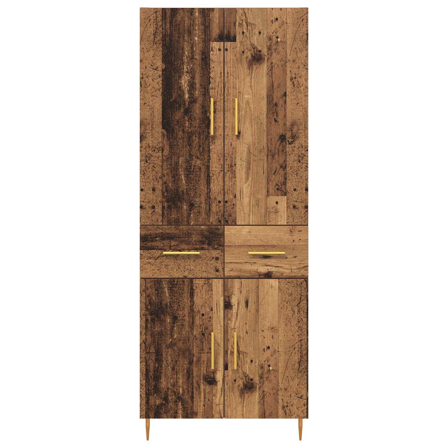 vidaXL Highboard Παλιό Ξύλο 69,5 x 34 x 180 εκ. Επεξεργασμένο ξύλο