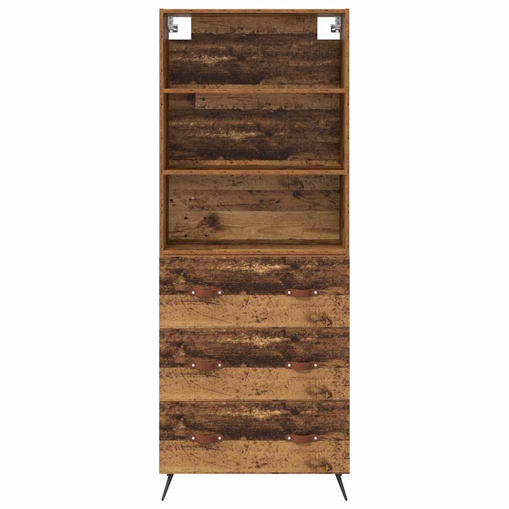 vidaXL Highboard Παλιό Ξύλο 69,5 x 34 x 180 εκ. Επεξεργασμένο ξύλο