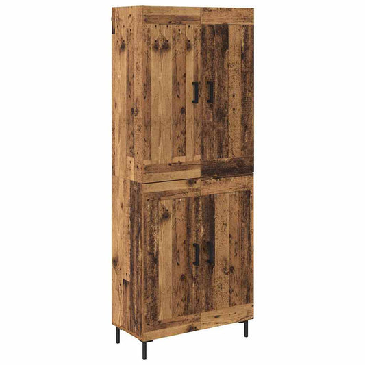 vidaXL Highboard 2 pcs Παλιό Ξύλο Επεξεργασμένο ξύλο