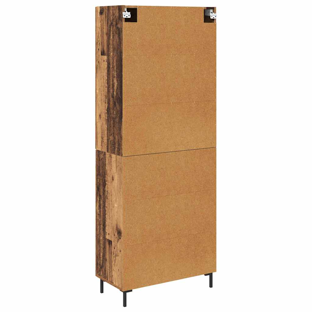 vidaXL Highboard 2 pcs Παλιό Ξύλο Επεξεργασμένο ξύλο