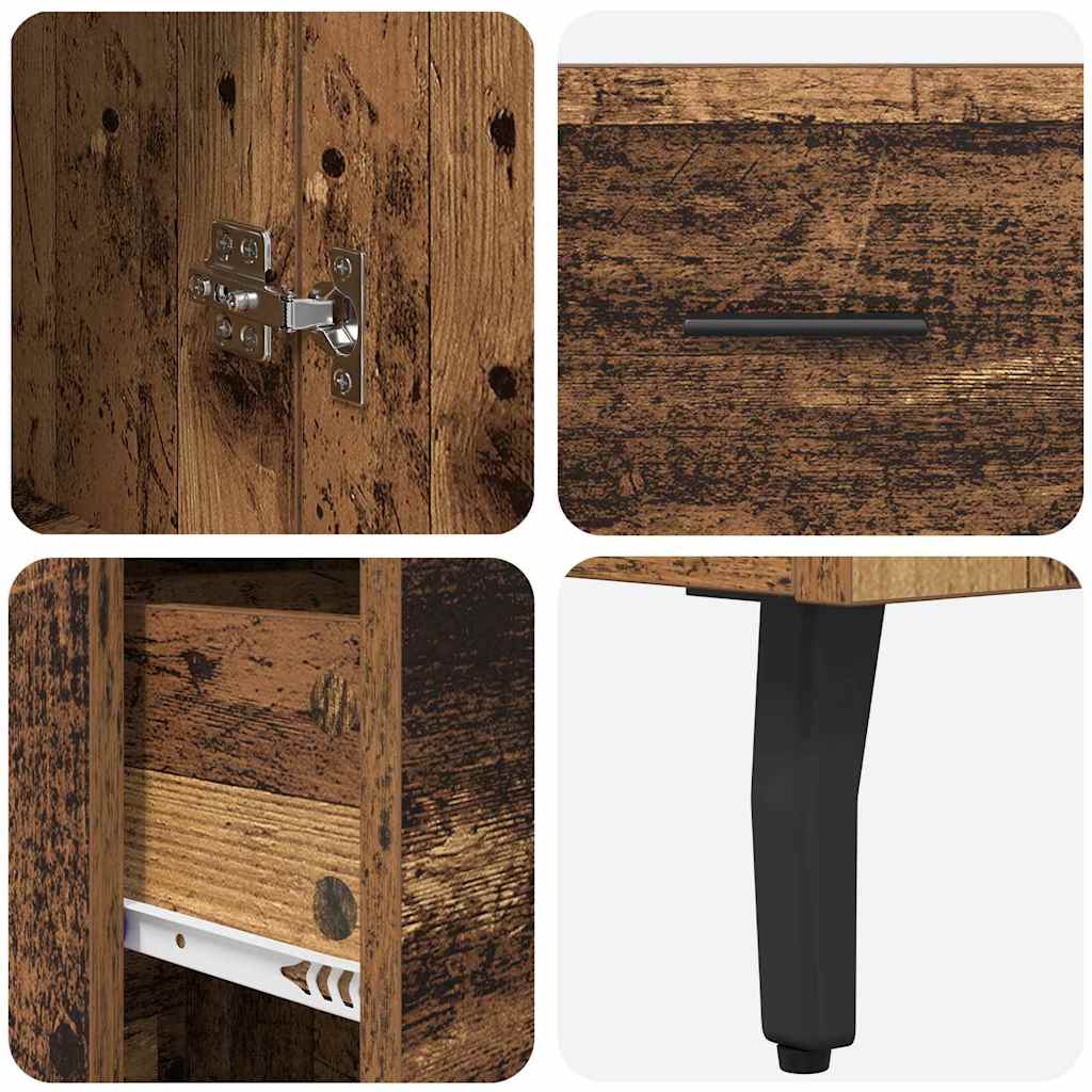 vidaXL Highboard Παλιό Ξύλο 34,5 x 34 x 180 εκ. Επεξεργασμένο ξύλο