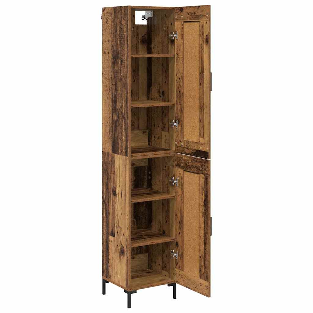 vidaXL Highboard Παλιό Ξύλο 34,5 x 34 x 180 εκ. Επεξεργασμένο ξύλο