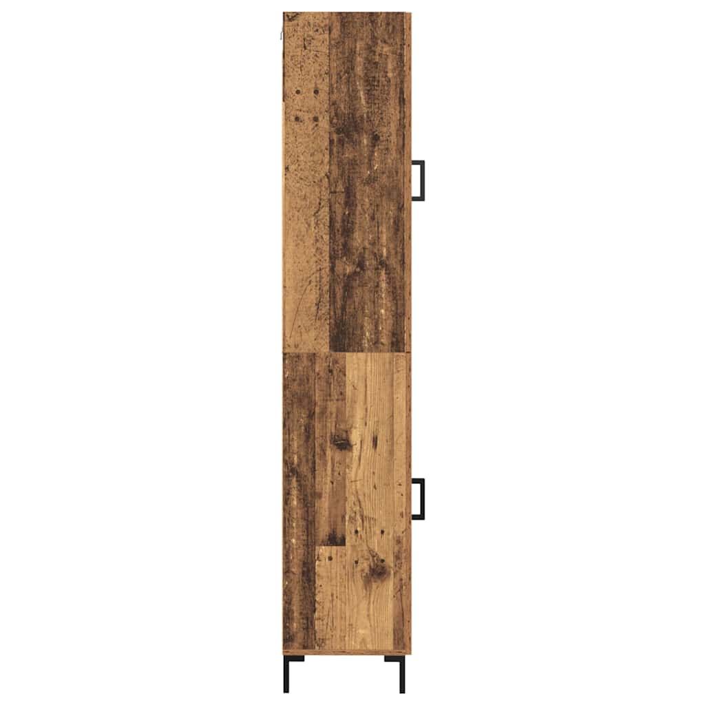 vidaXL Highboard Παλιό Ξύλο 34,5 x 34 x 180 εκ. Επεξεργασμένο ξύλο