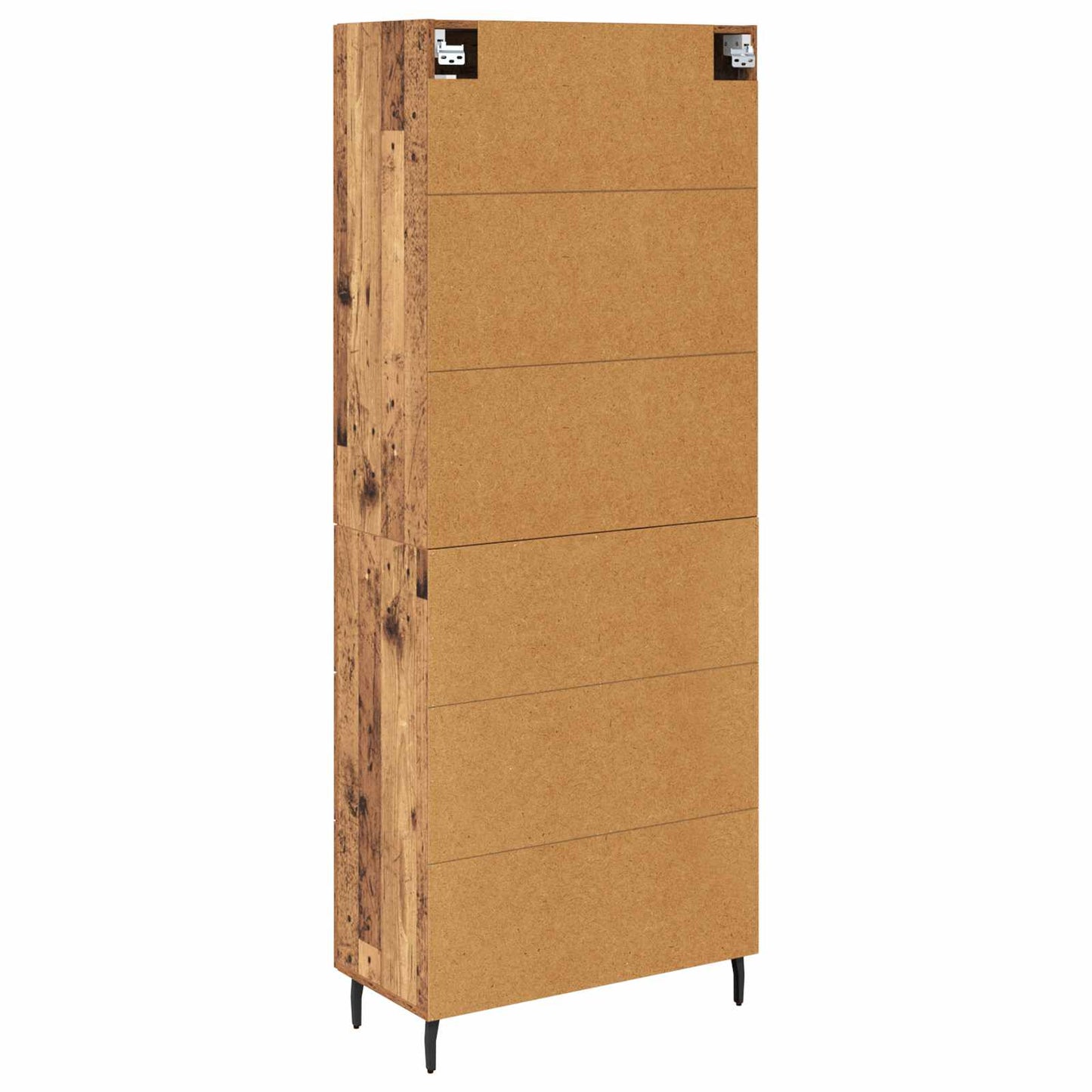 vidaXL Highboard με συρτάρι 2 pcs Παλιό Ξύλο Επεξεργασμένο ξύλο