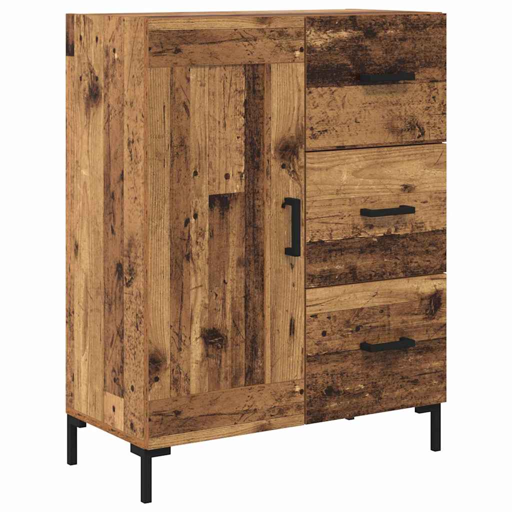 vidaXL Highboard με συρτάρι 2 pcs Παλιό Ξύλο Επεξεργασμένο ξύλο