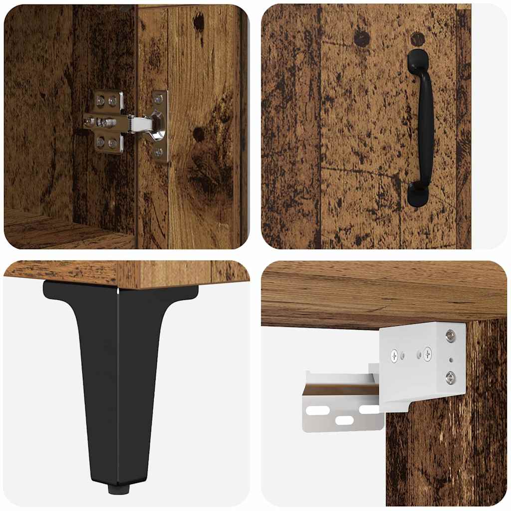 vidaXL Highboard Παλιό Ξύλο 69,5 x 34 x 180 εκ. Επεξεργασμένο ξύλο