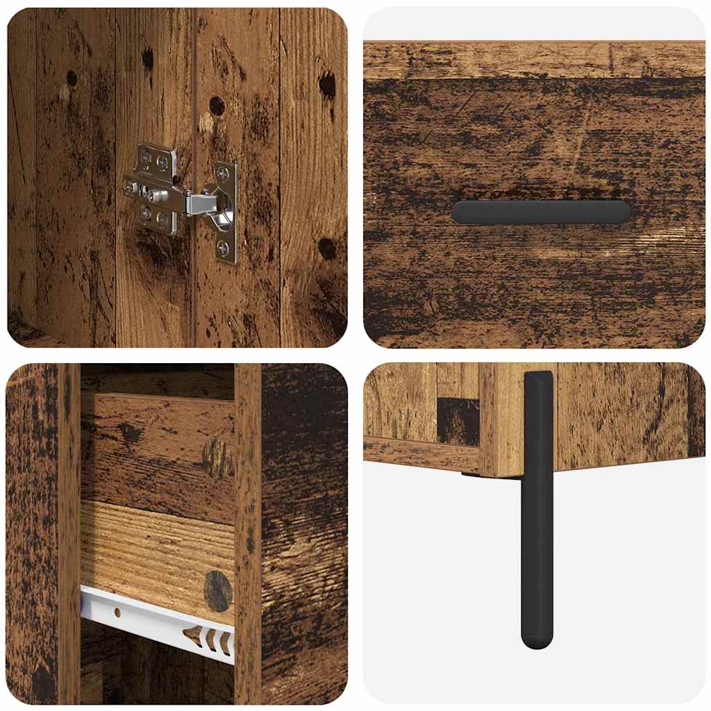 vidaXL Highboard Παλιό Ξύλο 34,5 x 34 x 180 εκ. Επεξεργασμένο ξύλο