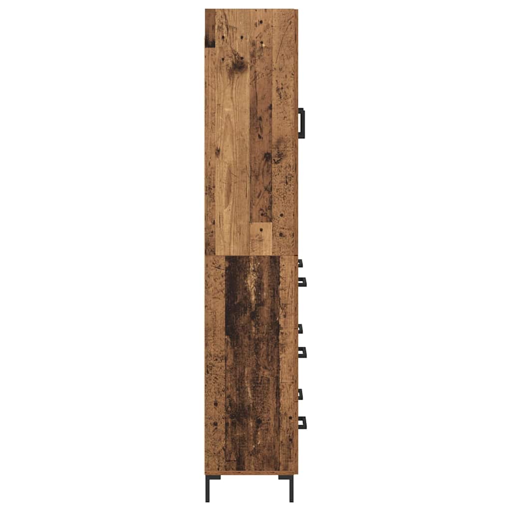 vidaXL Highboard Παλιό Ξύλο 69,5 x 34 x 180 εκ. Επεξεργασμένο ξύλο