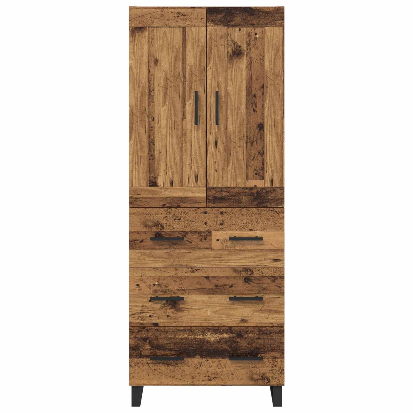 vidaXL Highboard Παλιό ξύλο 69,5 x 34 x 180 εκ. Επεξεργασμένο ξύλο