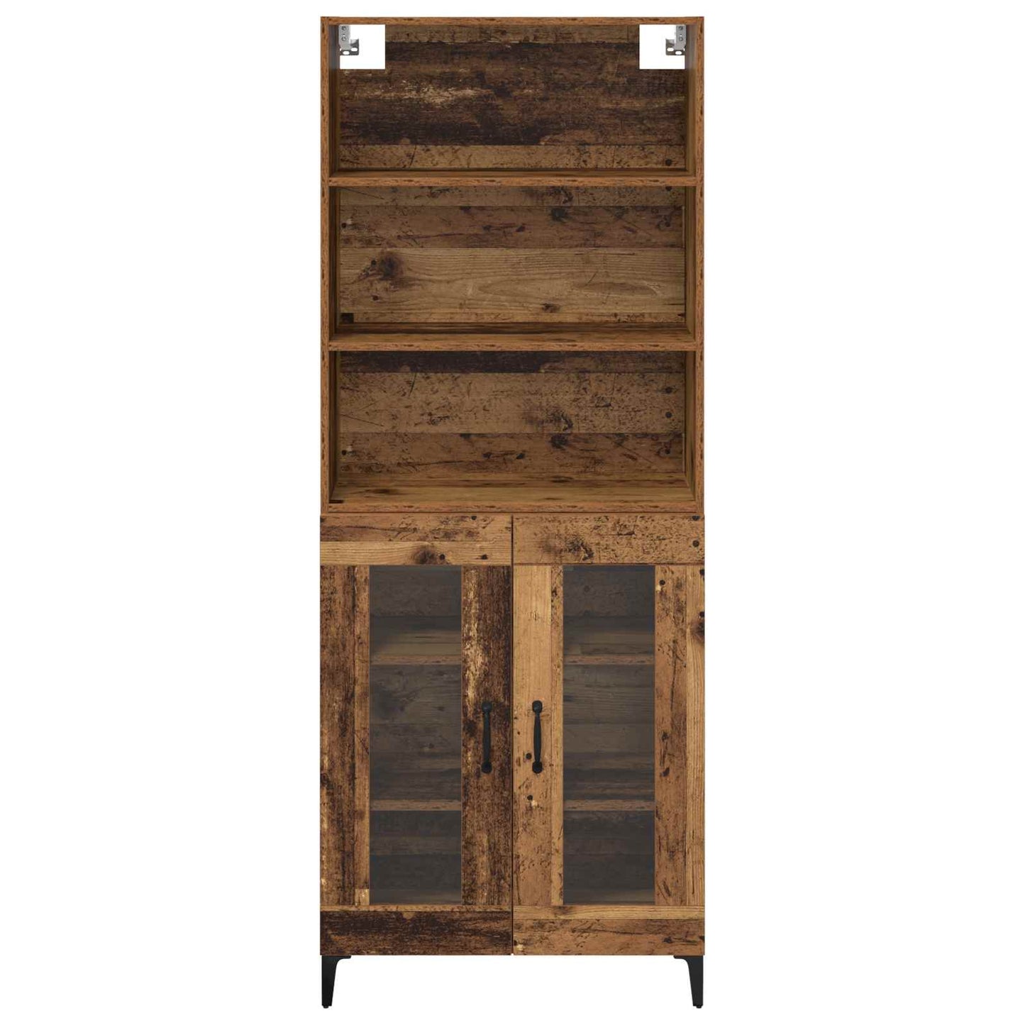 vidaXL Highboard Παλιό Ξύλο 69,5 x 34 x 180 εκ. Επεξεργασμένο ξύλο