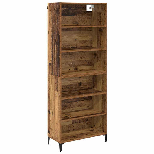 vidaXL Highboard Παλιό Ξύλο 69,5 x 34 x 180 εκ. Επεξεργασμένο ξύλο