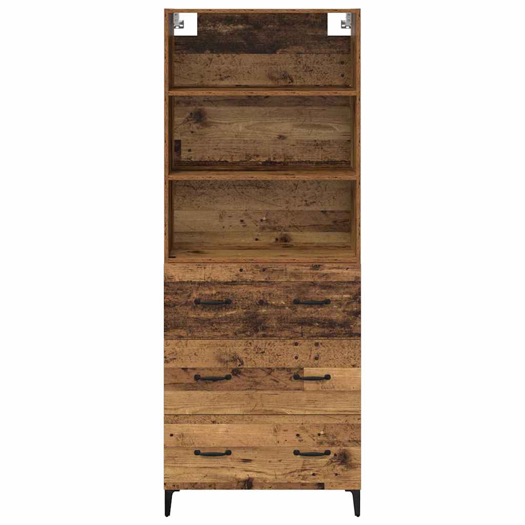 vidaXL Highboard Παλιό Ξύλο 69,5 x 34 x 180 εκ. Επεξεργασμένο ξύλο