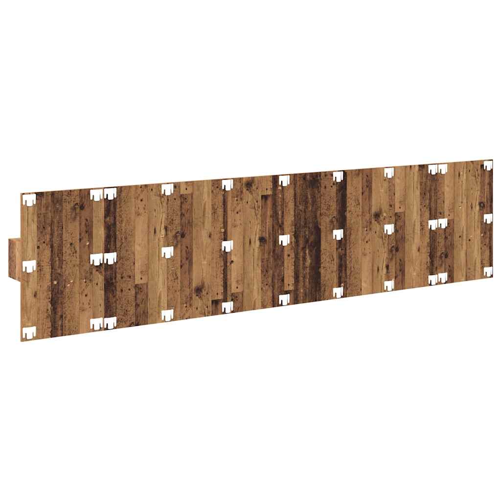 vidaXL Κεφαλή κρεβατιού με κομοδίνο με συρτάρι 3 pcs Παλιό Ξύλο