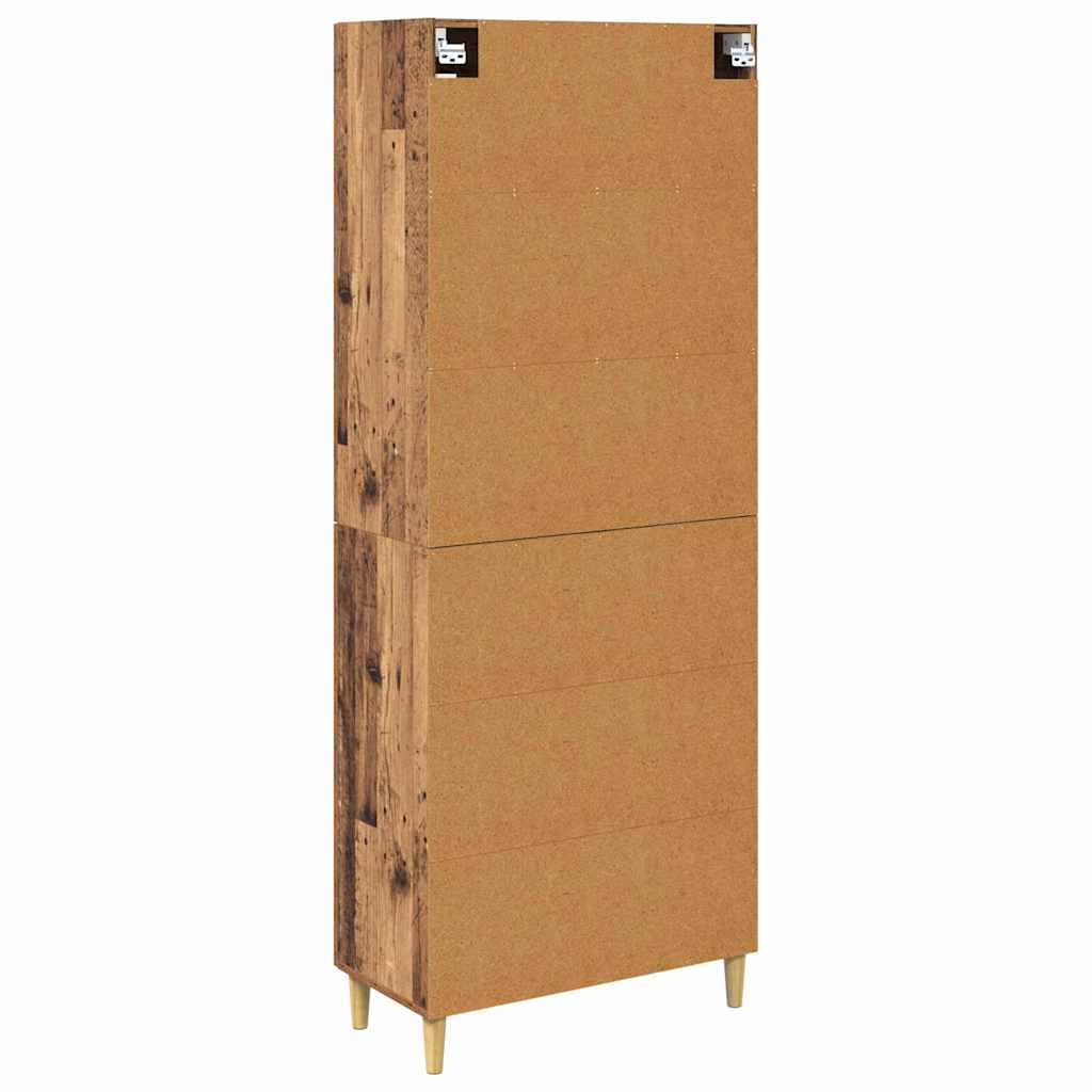 vidaXL Highboard Παλιό Ξύλο 69,5 x 34 x 180 εκ. Επεξεργασμένο ξύλο