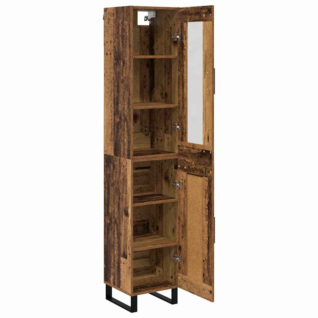 vidaXL Highboard Παλιό Ξύλο 69,5 x 34 x 180 εκ. Επεξεργασμένο ξύλο