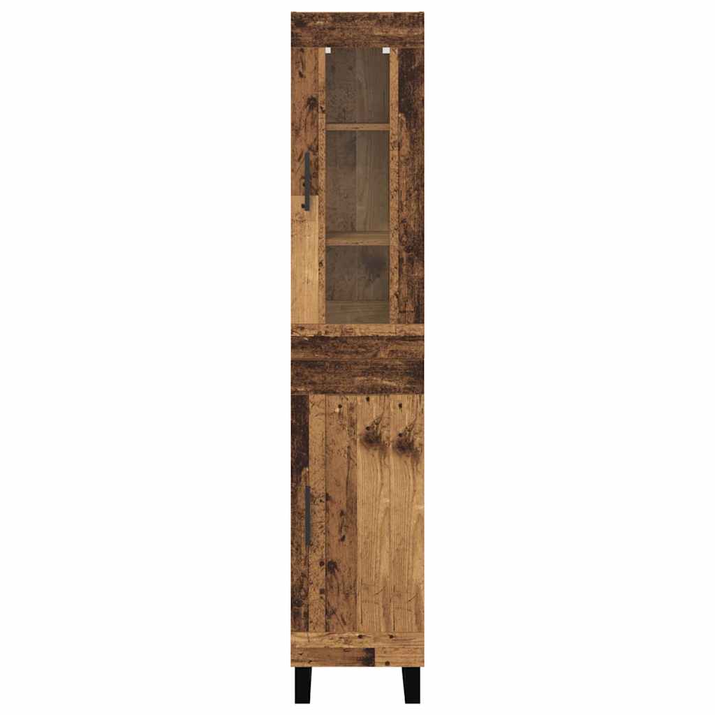 vidaXL Highboard Παλιό Ξύλο 69,5 x 34 x 180 εκ. Επεξεργασμένο ξύλο