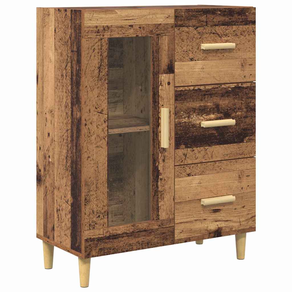 vidaXL Highboard Παλαιό ξύλο 69,5 x 34 x 180 εκ. Επεξεργασμένο ξύλο