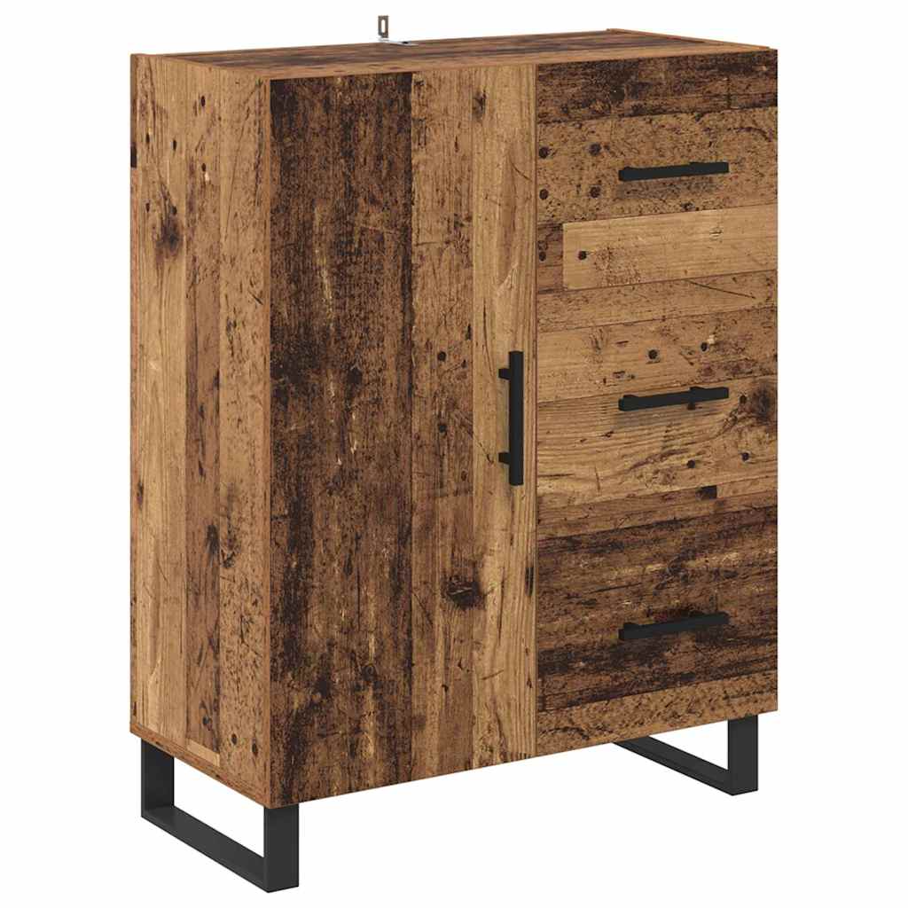 vidaXL Highboard Παλιό ξύλο 69,5 x 34 x 180 εκ. Επεξεργασμένο ξύλο