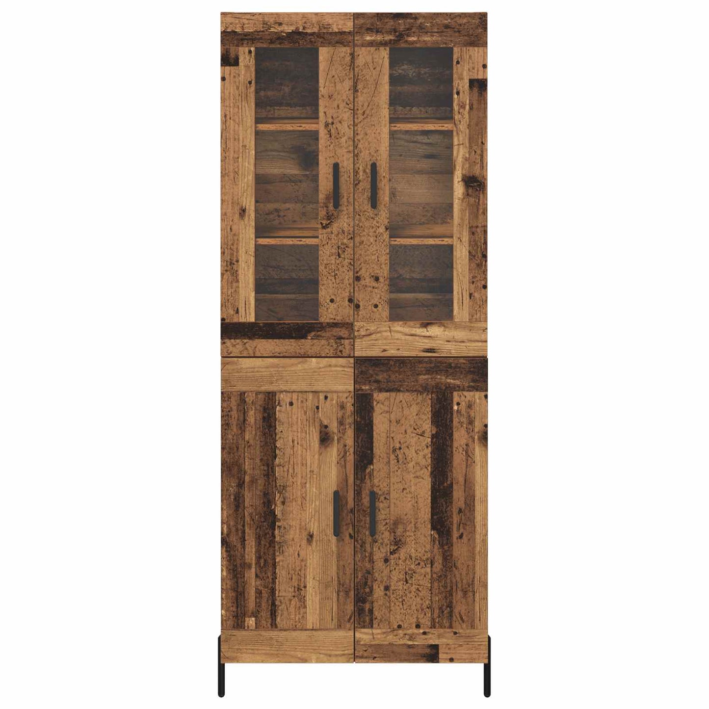 vidaXL Highboard Παλιό Ξύλο 69,5 x 34 x 180 εκ. Επεξεργασμένο ξύλο