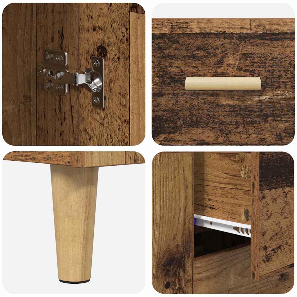 vidaXL Highboard Παλιό Ξύλο 69,5 x 34 x 180 εκ. Επεξεργασμένο ξύλο