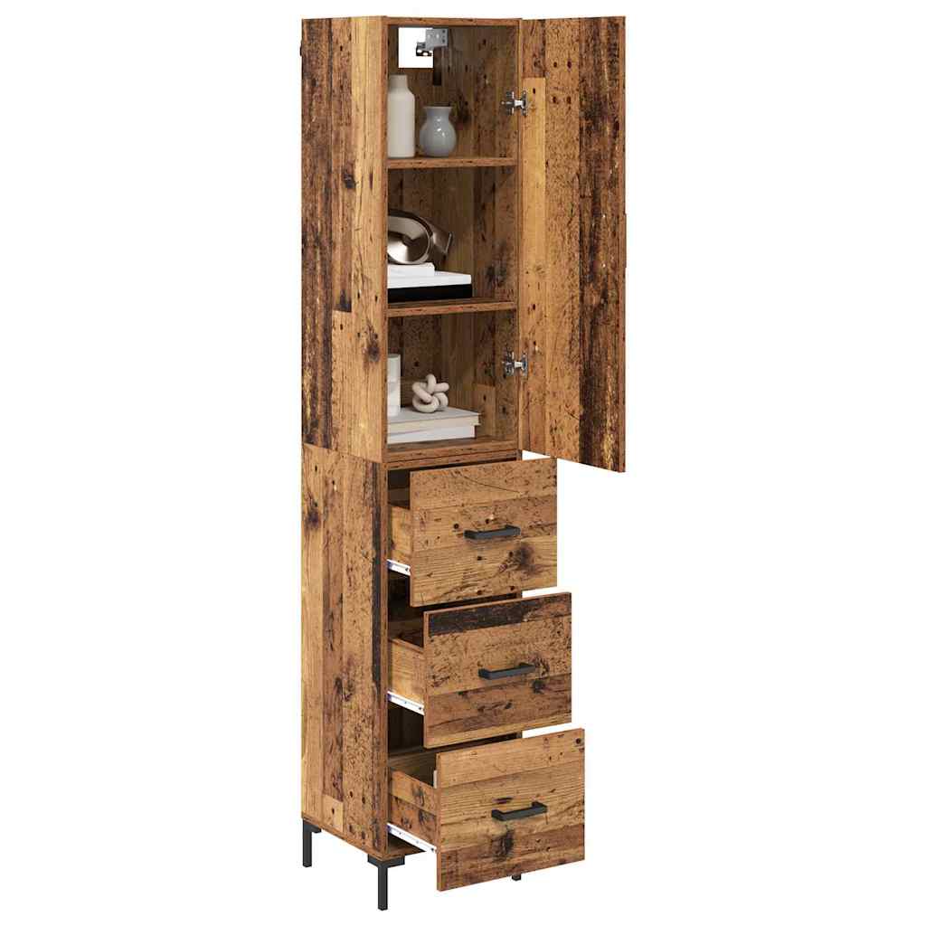 vidaXL Highboard Παλιό Ξύλο 69,5 x 34 x 180 εκ. Επεξεργασμένο ξύλο