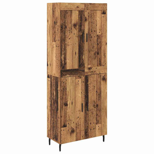 vidaXL Highboard 2 pcs Παλιό ξύλο Επεξεργασμένο ξύλο