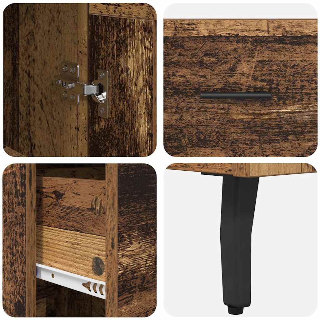 vidaXL Highboard Παλιό Ξύλο 34,5 x 34 x 180 εκ. Επεξεργασμένο ξύλο