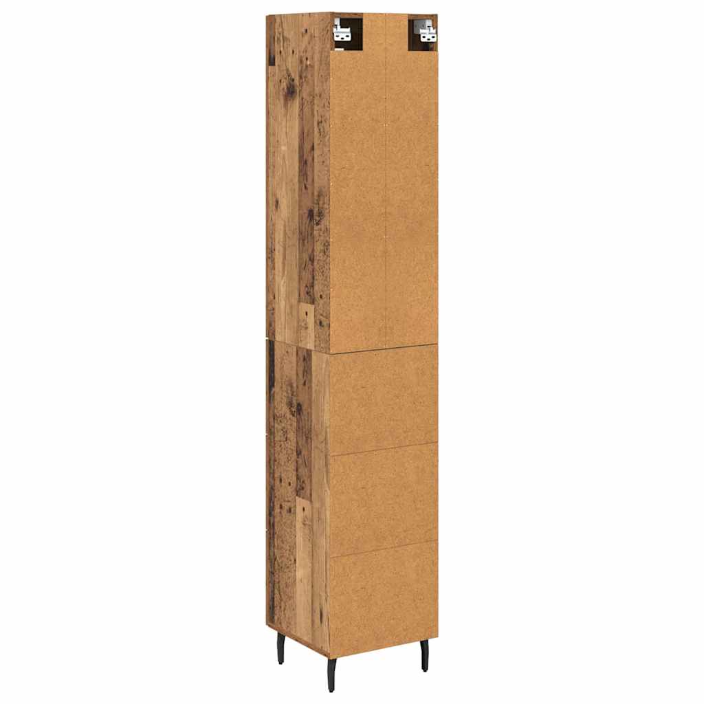 vidaXL Highboard Παλιό Ξύλο 34,5 x 34 x 180 εκ. Επεξεργασμένο ξύλο