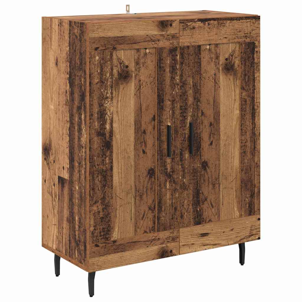 vidaXL Highboard 2 pcs Παλιό Ξύλο Σύνθετο Ξύλο και Γυαλί