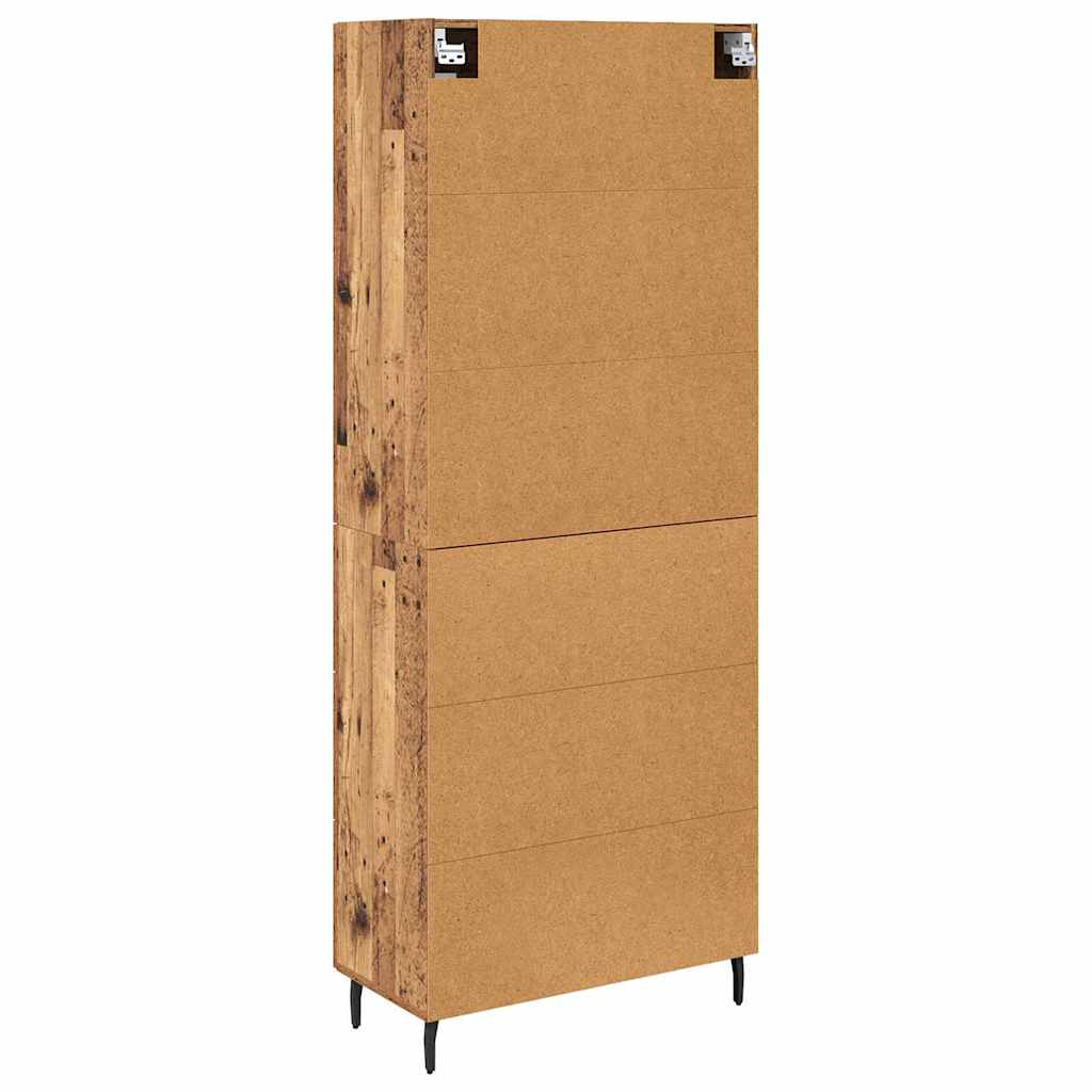 vidaXL Highboard με συρτάρι 2 pcs Παλιό Ξύλο Επεξεργασμένο ξύλο