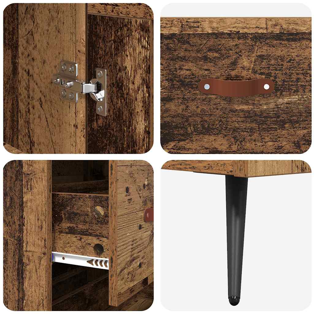 vidaXL Highboard Παλιό Ξύλο 69,5 x 34 x 180 εκ. Επεξεργασμένο ξύλο