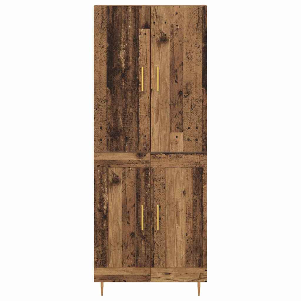 vidaXL Highboard Παλιό Ξύλο 69,5 x 34 x 180 εκ. Επεξεργασμένο ξύλο